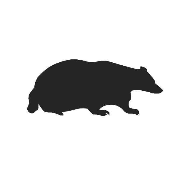 640x592 Badger Clipart Silhouette