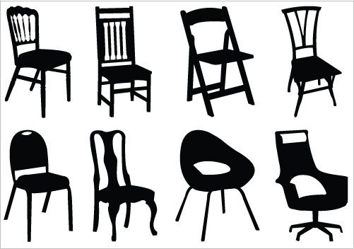 501x352 Chair Silhouette Vector Download Chair Vector Silhouette General