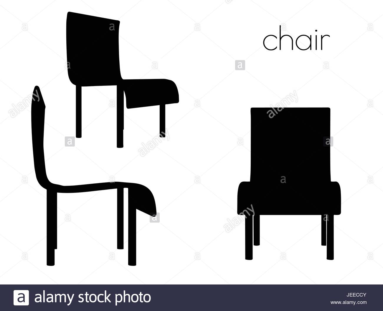 1300x1055 Eps 10 Vector Illustration Of Chair Silhouette On White Background
