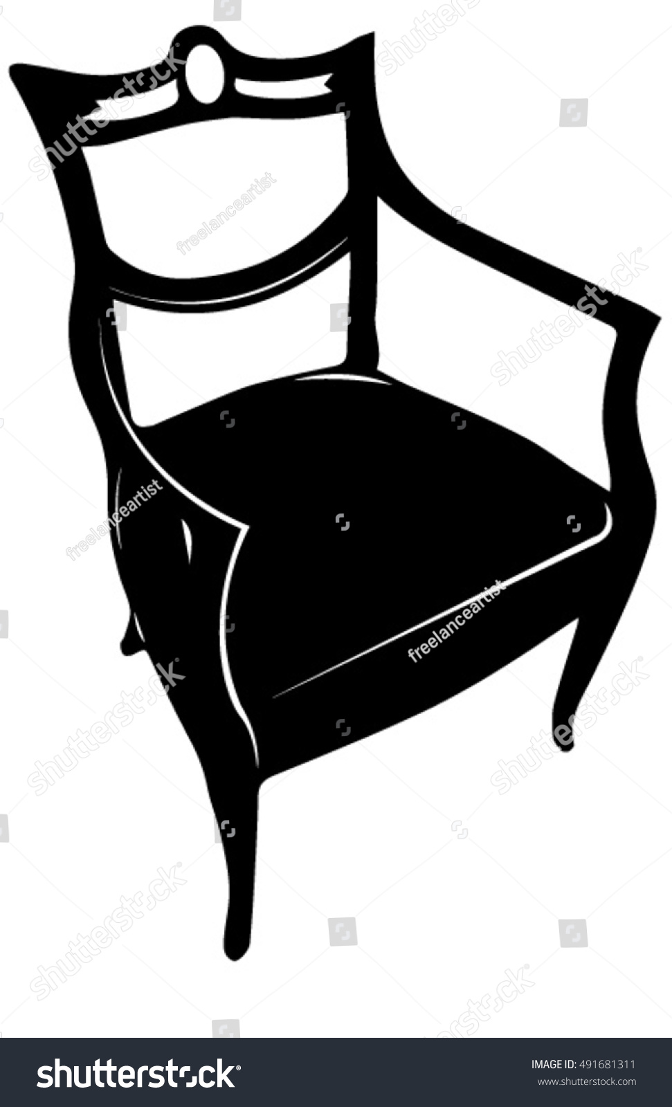 971x1600 Furniture Set Hand Drawn Chair And Armchair Antique Style