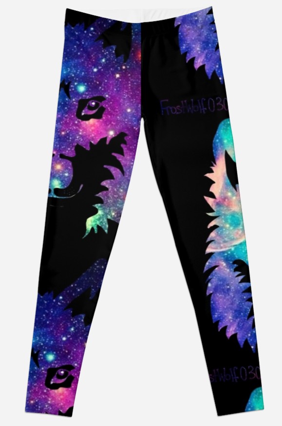 579x875 Galaxy Wolf Silhouette Leggings By Frostwolf0303 Redbubble