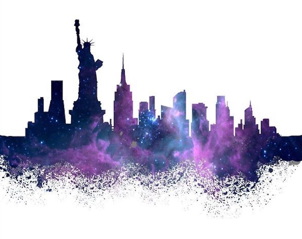 1000x790 Beatiful Galaxy Silhouette New York By Lorenzo2912 Redbubble
