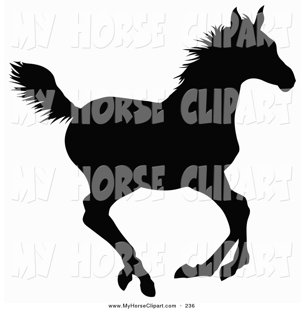1024x1044 Clip Art Of A Black Silhouette Of A Galloping Horse Running Right
