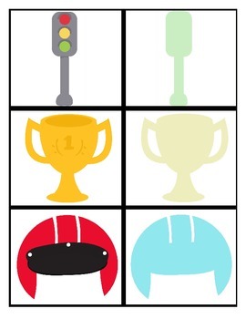 270x350 Free Race Car Silhouette Matching Game! By Training Treasures Tpt