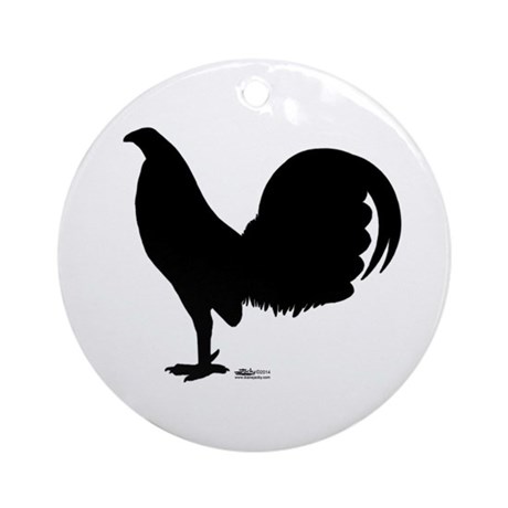 460x460 Gamecock Rooster Silhouette Ornament (Round) Ornam By Jackynet