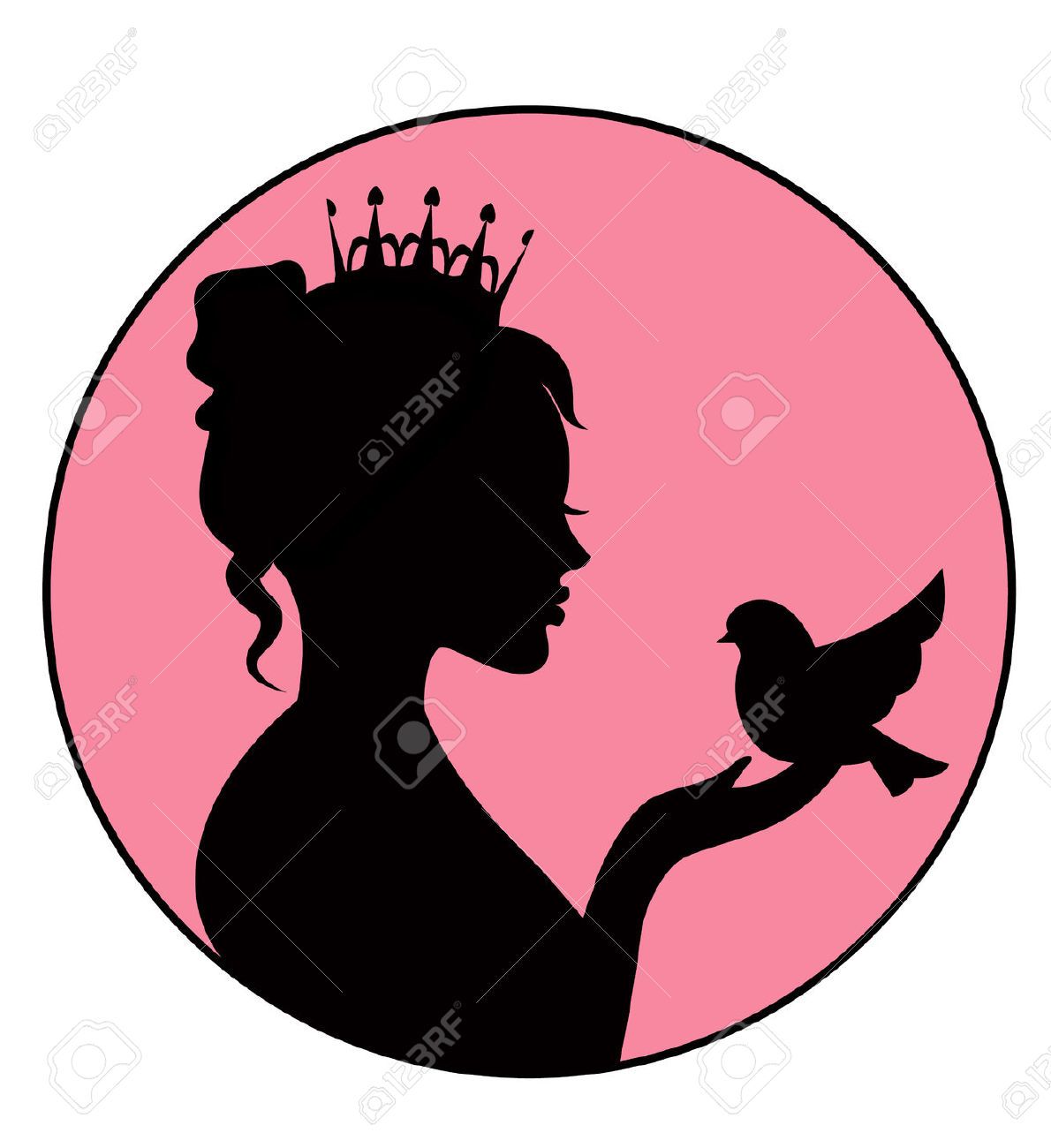 1190x1300 Beauty Face Girl Silhouette Vector Royalty Free Cliparts, Vectors