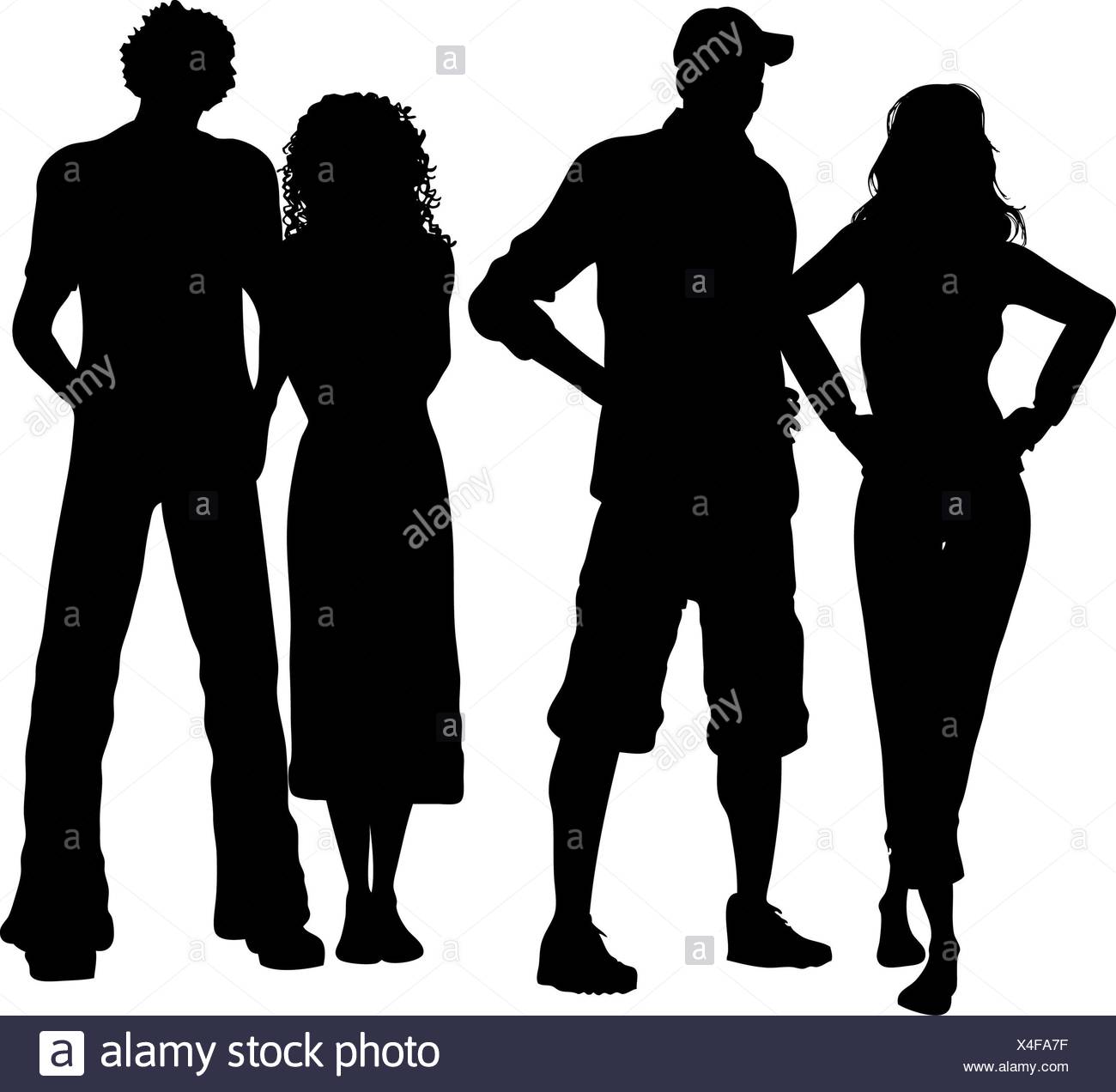 1300x1272 Silhouettes Group Casual People Cut Out Stock Images Amp Pictures