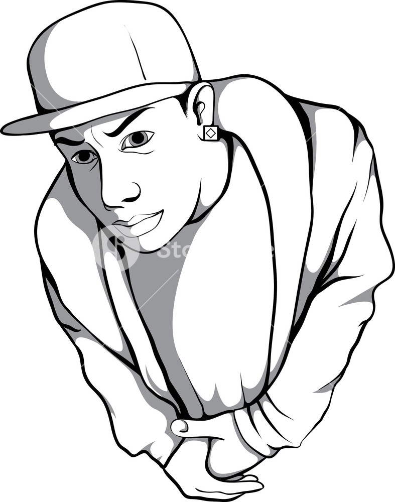 787x1000 Vector Gangster Silhouette Royalty Free Stock Image