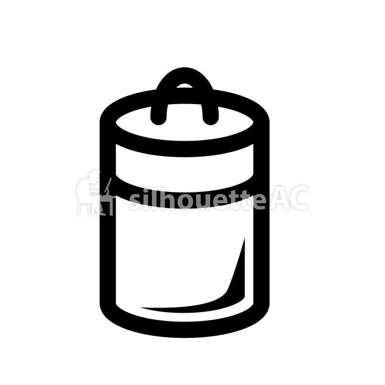 750x750 Free Silhouettes Trash Can, Icon