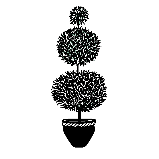 555x555 Metal Wall Art Silhouettes Garden