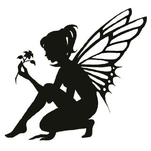 500x500 Silhouette Fairy Stencil Silhouettes, Fairy