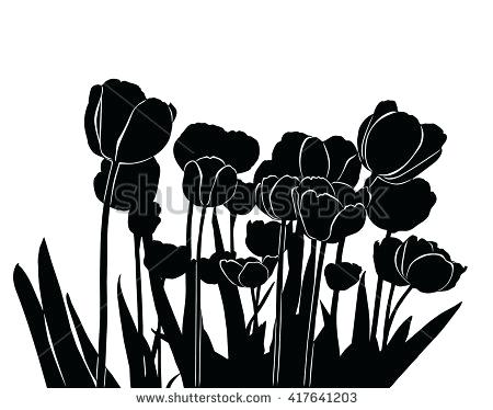 450x374 Silhouette Garden Editable Vector Silhouette Of A Young Girl