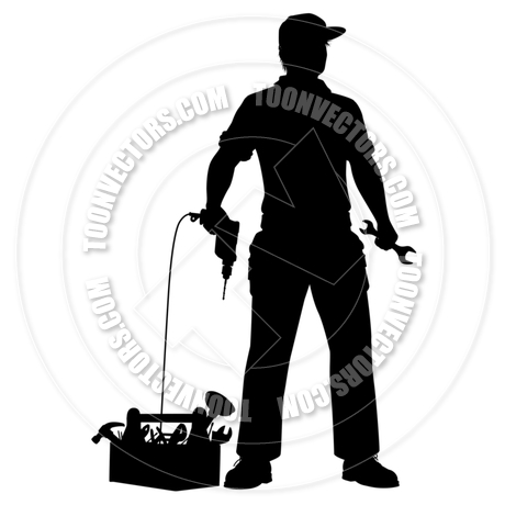 460x460 Emergency Repairman Silhouette By Tawng Toon Vectors Eps