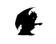 214x170 Stone Gargoyle Statue Silhouette