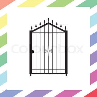 320x320 Gate Silhouette Vector Stock Vector Colourbox