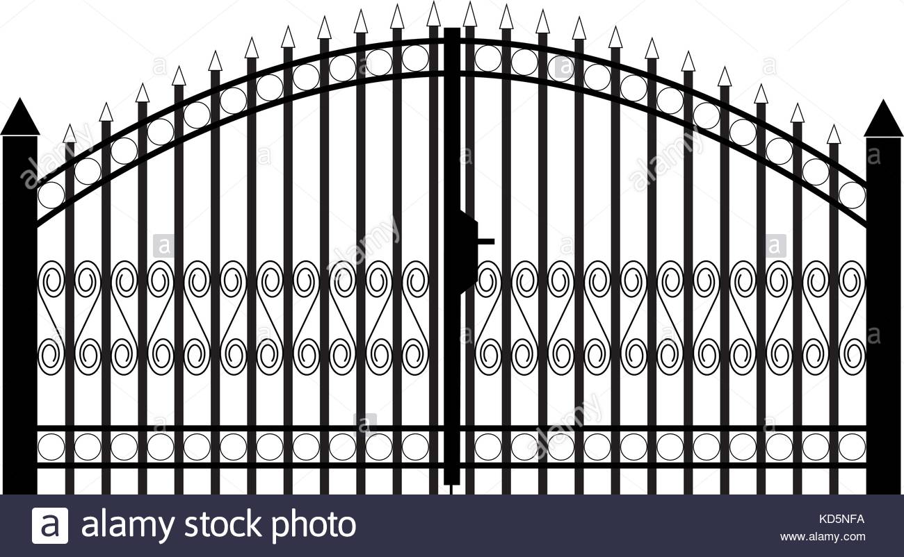 1300x802 Gate Silhouette Vector Stock Vector Art Amp Illustration, Vector