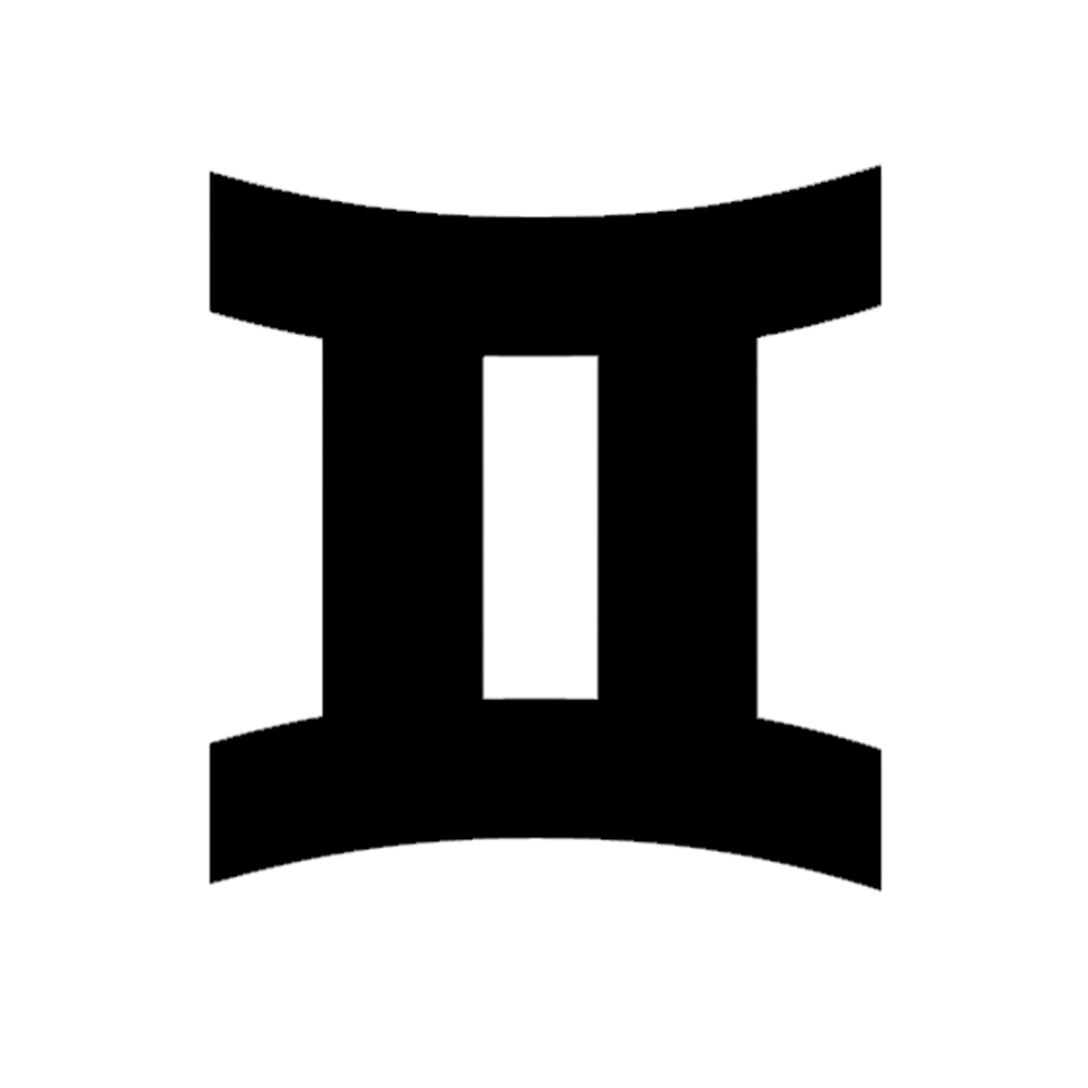 1001x1001 Zodiac Sign Gemini Silhouette Vinyl Sticker Car Decal