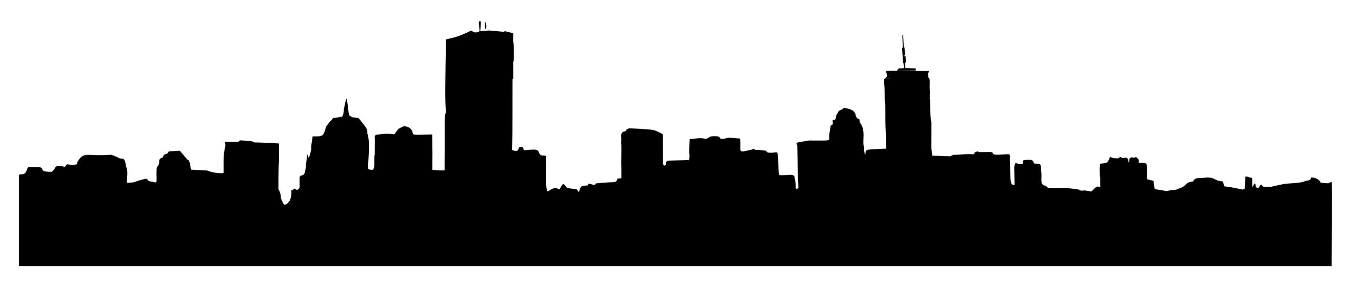 2634x561 Generic Cityscape Silhouette 4 Clipart