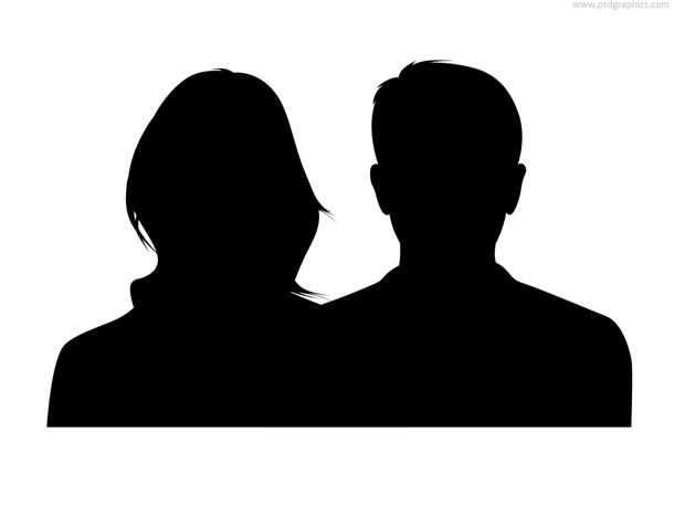 610x458 Couple Silhouette, Male And Female (Psd) Psdgraphics