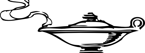 600x222 Genie In The Lamp Clip Art Free Vector 4vector