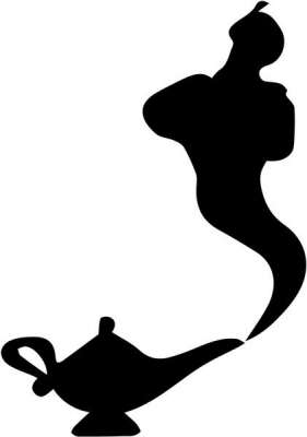 281x400 Genie Lamp Vinyl Decal Sticker