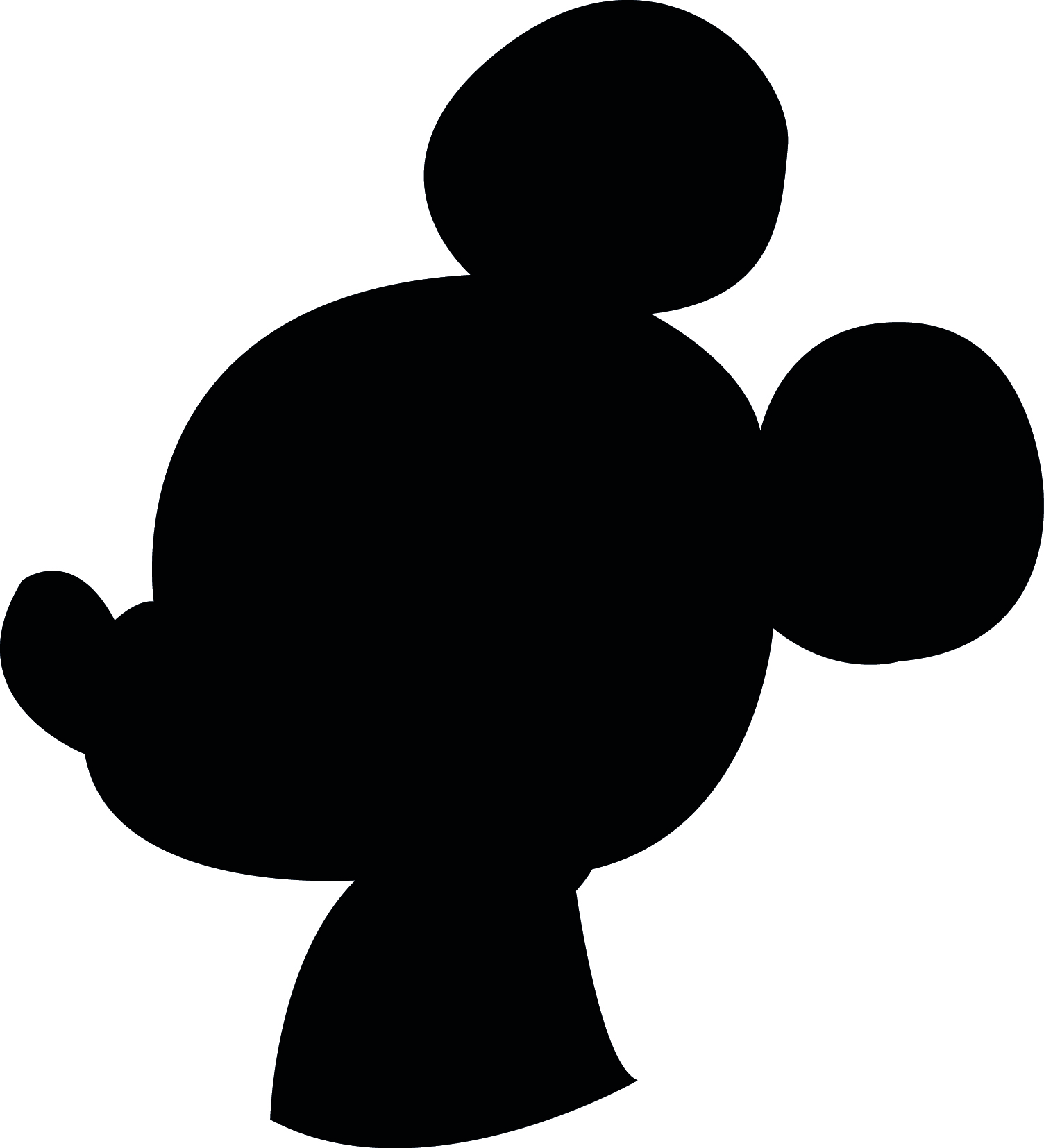 1504x1654 Downloadable Disney Mickey, Donald And Goofy Silhouettes