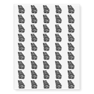307x307 Georgia State Temporary Tattoos Zazzle