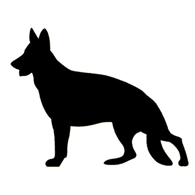 640x640 German Shepherd Silhouette Bumper Sticker Shep's House
