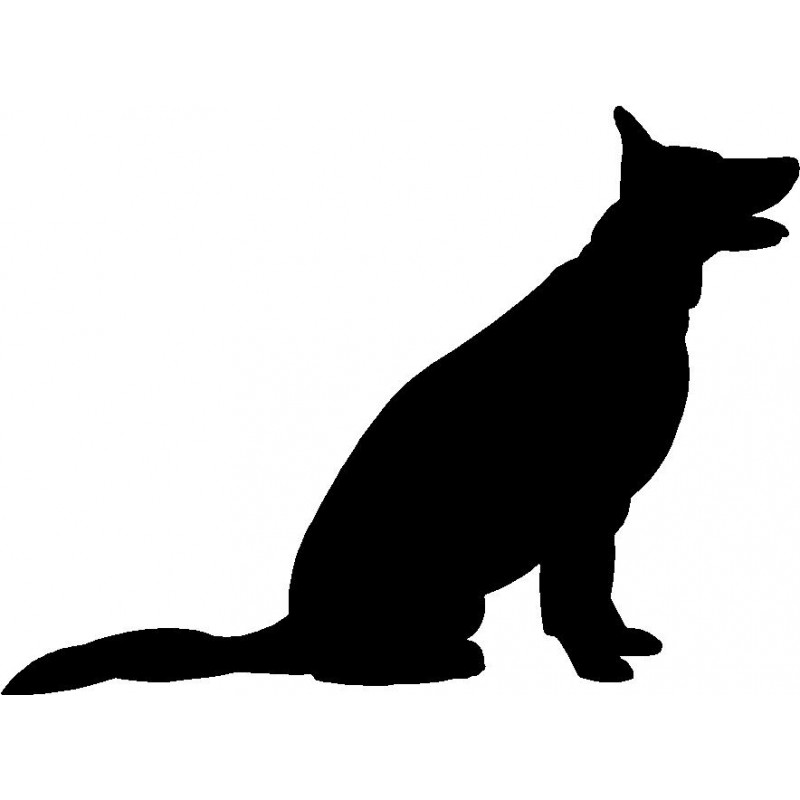 800x800 Dog Breed Silhouette Wall Hanging Magnetic Memo German Shepherd