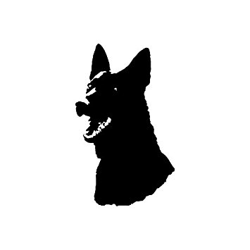 German Shepherd Head Silhouette