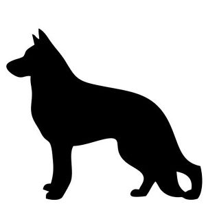 300x300 New German Shepherd Silhouette Sticker Dog Breed Stickers Car