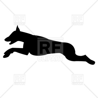 400x400 Silhouette Of Jumping Dog