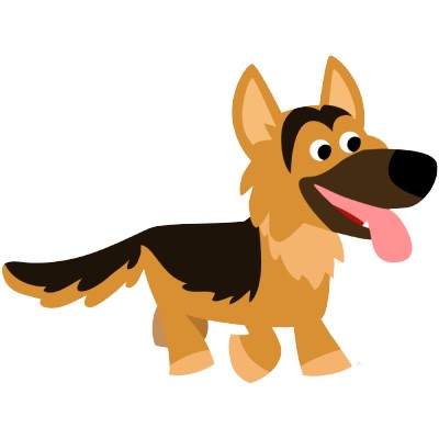 400x400 Clipart German Shepherd