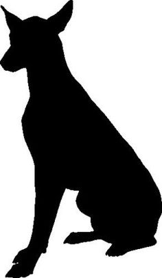 236x404 Doberman Pinscher Clipart Silhouette