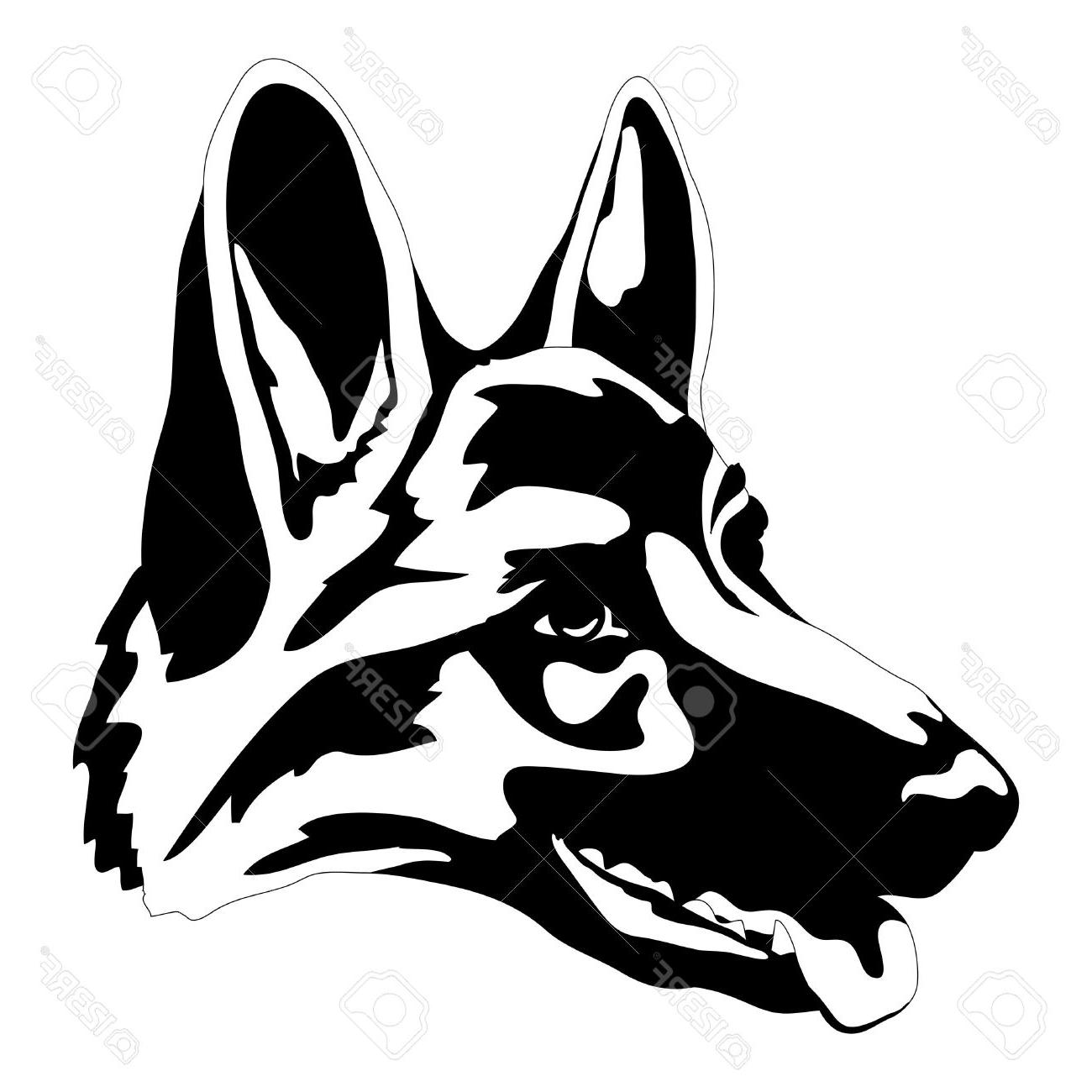 1300x1300 German Shepherd Clipart Face