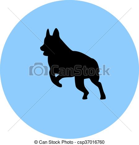 450x470 German Shepherd Clip Art Vector