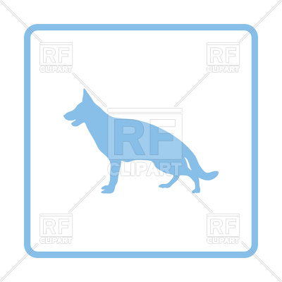 400x400 German Shepherd Icon Royalty Free Vector Clip Art Image