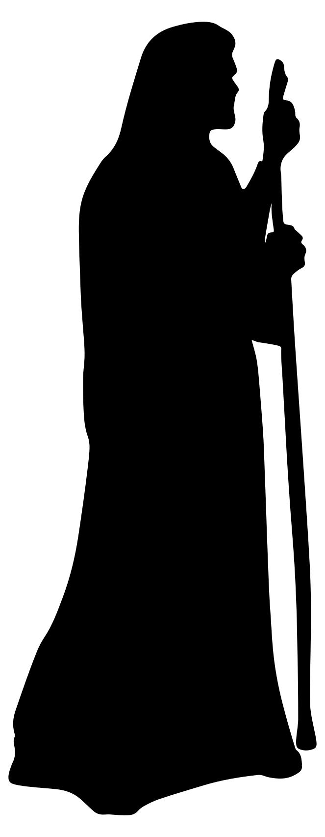 663x1704 Shepherd Silhouette Vector