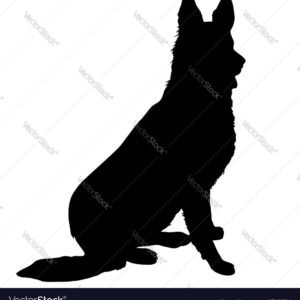 300x300 Splendid German Shepherd Silhouette Royalty Free Vector Image