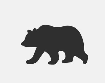 340x270 Bear Silhouette Art Etsy