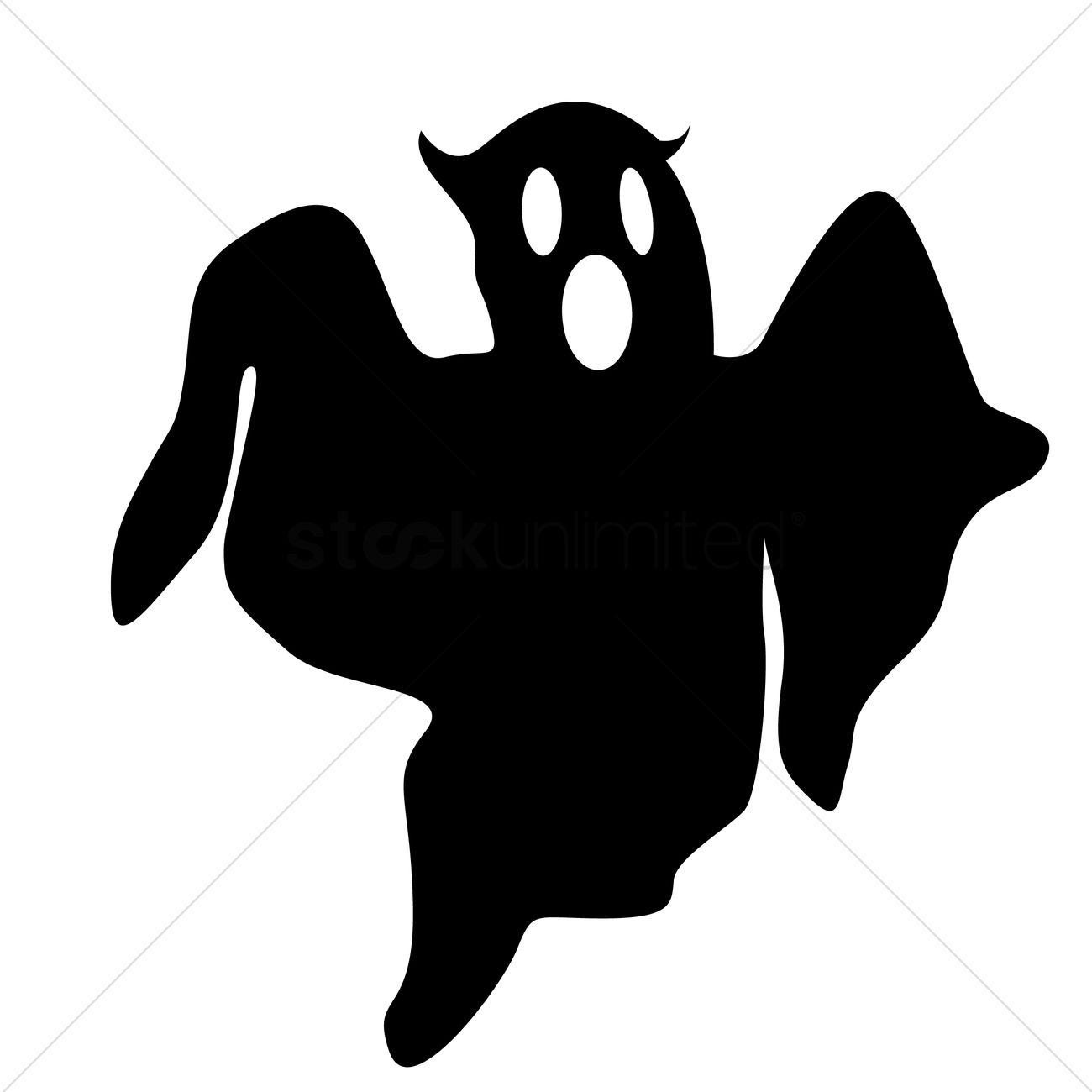 1300x1300 Ghost Silhouette Vector Image