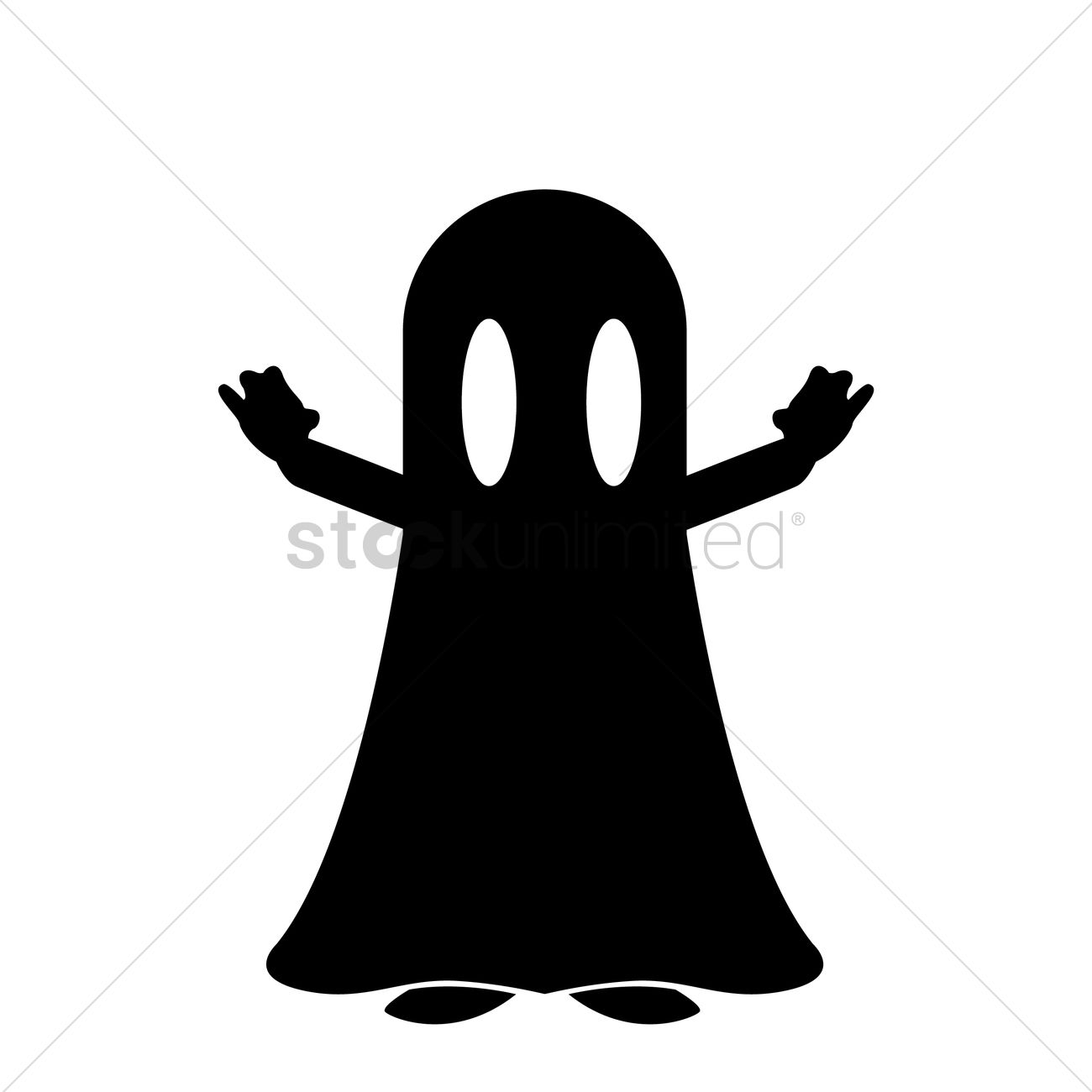 1300x1300 Ghost Silhouette Vector Image