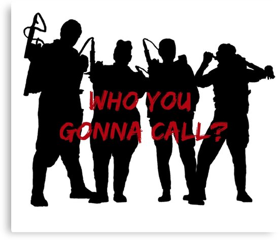 550x473 Ghostbusters Silhouette Canvas Prints By Shippingzebra Redbubble