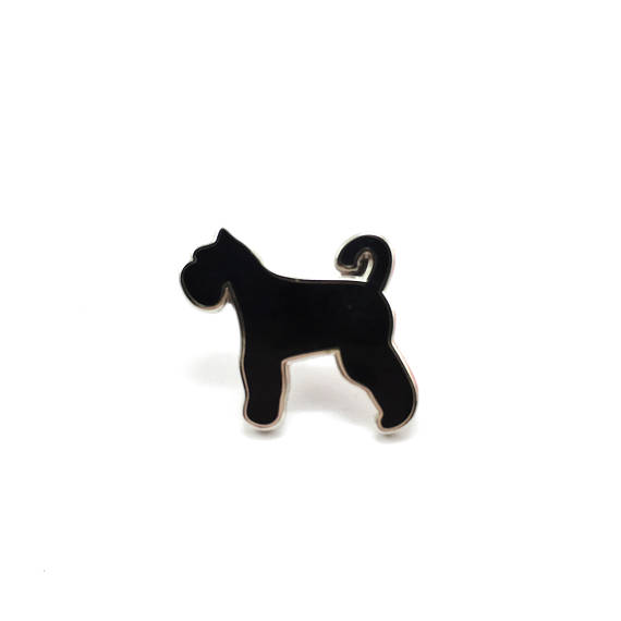 570x570 Schnauzer Silhouette Enamel Pin