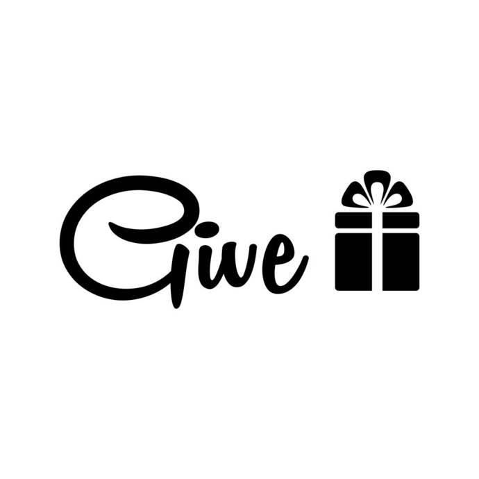 690x690 Give Gift Box Phrase Graphics Svg Dxf Eps Png By Vectordesign