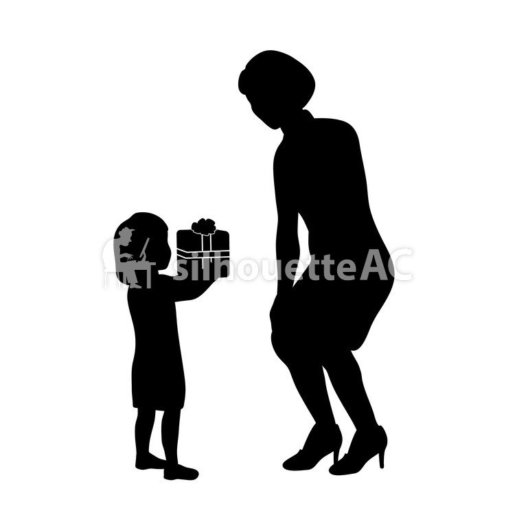 750x750 Free Silhouette Vector Gift, Present, Children