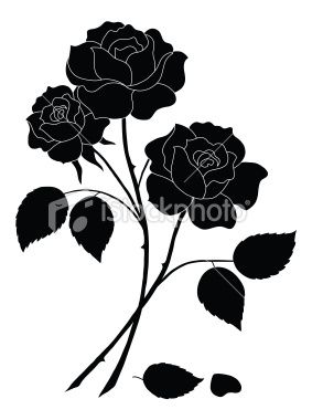 283x380 Flowers, Rose Bouquet, Love Symbol, Floral Gift, Silhouette