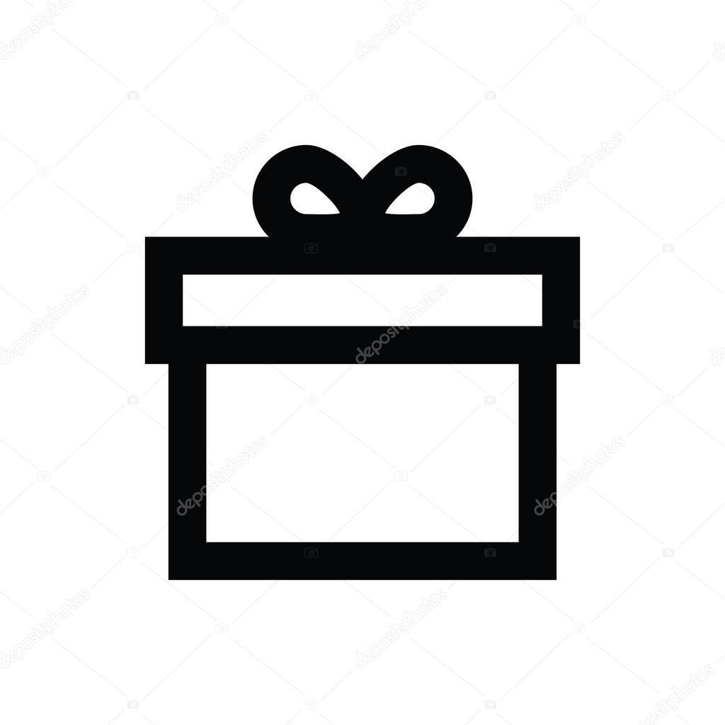 1024x1024 Gift Box Vector Black Silhouette Royalty Free Cliparts Vectors