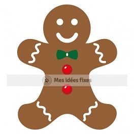 264x264 Gingerbread Man Silhouette Cut File Silhouette