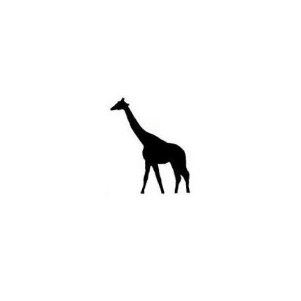 430x430 Tiny Giraffe Silhouette Unmounted Africa Rubber Stamp African